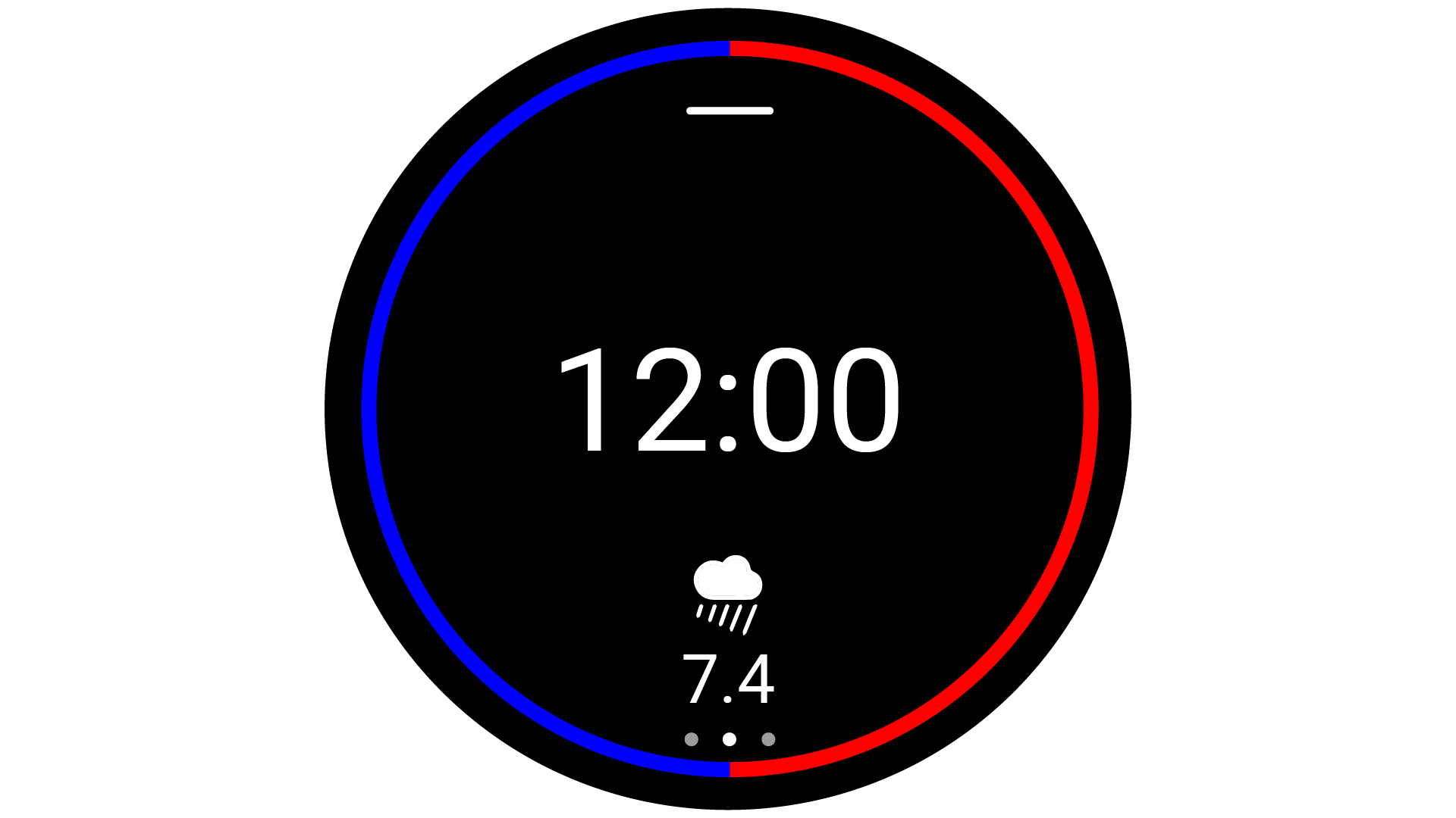 An image depicting the watch-face Page of the InsuGuard User Interface